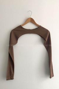 Bitter Brown Medium Crew Neck Long Arm Unprinted Oversleeve
