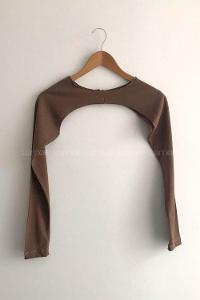 Bitter Brown Medium Crew Neck Long Arm Unprinted Oversleeve