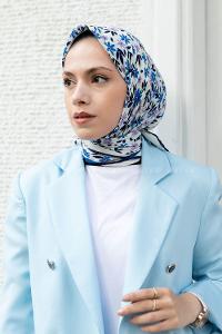 Indigo Cotton Fabric Straight Shawl