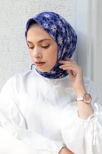 Purble Cotton Fabric Straight Shawl