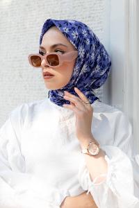 Purble Cotton Fabric Straight Shawl