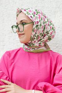 Dark Green Cotton Fabric Straight Shawl