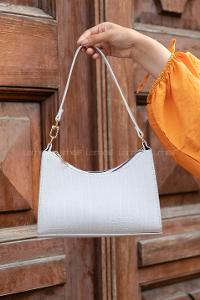 White Buckle Skin Hand Bag Bag