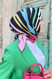 Fuchsia Wool Printed Scarf