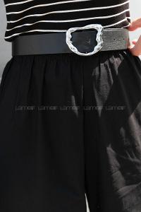 Black Viscose Fabric High Waist Comfortable Pants