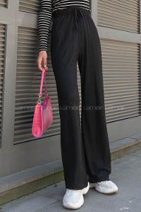 Black Cotton High Waist Comfortable Pants