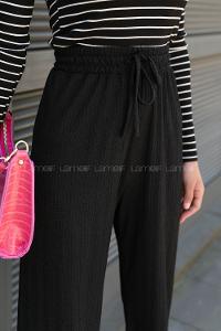 Black Cotton High Waist Comfortable Pants