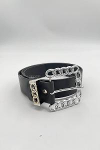 Silver Buckle Silver Belt