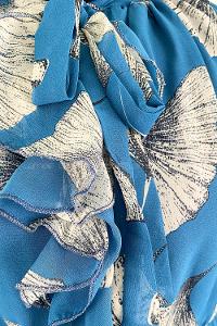 Indigo Mandarin Collar Cotton Fabric Printed Dresess