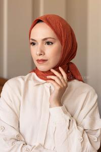 Modalamelif Bambu Eşarp Açık Kiremit