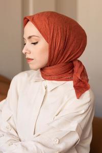 Modalamelif Bambu Eşarp Açık Kiremit