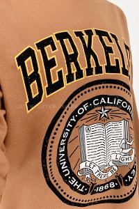 Modalamelif Bisiklet Yaka Berkeley Yazı Baskılı Sütlü Kahve