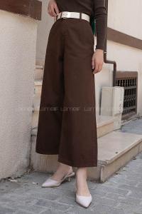 Bitter Brown Denim Normal Waist Pants