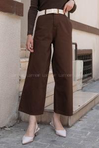 Bitter Brown Denim Normal Waist Pants