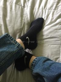 Lamelif Yarım Konç Siyah Spor Çorap