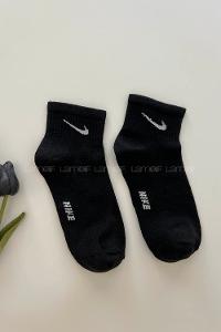 Lamelif Yarım Konç Siyah Spor Çorap