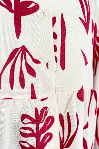 Fuchsia Shirt Collar Long Arm Viscose Fabric Printed Shirt