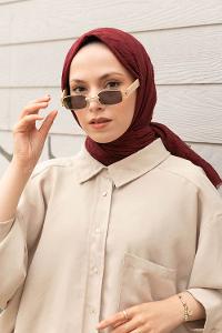 Lamelif Bambu Şal Koyu Bordo