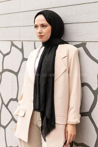 Lamelif Bambu Şal Siyah