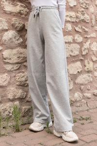 Modalamelif Bel Lastikli Geniş Paça Eşofman Gri