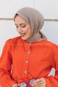 Modalamelif Ayrobin Pamuk Eşarp Bej