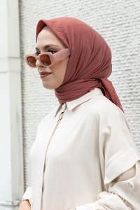 Modalamelif Ayrobin Pamuk Eşarp Gül