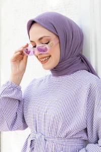 if Ayrobin Pamuk Eşarp Lila