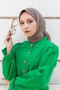 Lamelif Ayrobin Pamuk Eşarp Vizon