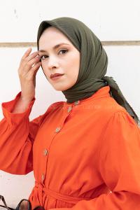 Modalamelif  Ayrobin Pamuk Eşarp Haki