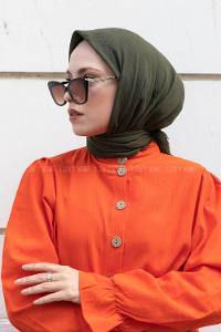 Modalamelif  Ayrobin Pamuk Eşarp Haki