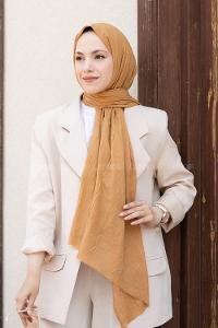Lamelif Bambu Şal Hardal Sarısı