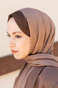 Modalamelif Camel Acı Kahve  Monogram Şal