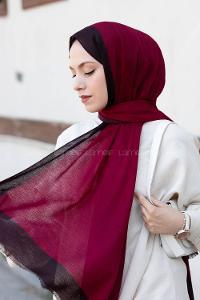 Modalamelif Sklemen mürdüm  Monogram Şal