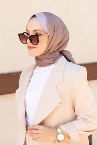 Modalamelif Soft Kahve Monogram Şal