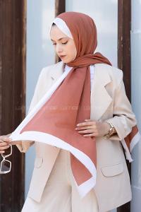 Modalamelif Turuncu Ekru Monogram Şal