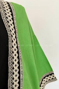 Green Half Arm Arm Cotton Kimono