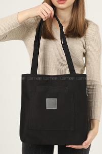 Black Without Accessories Rope Hand Bag Bag