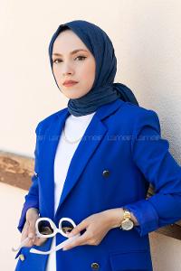 Indigo Cotton Fabric Straight Shawl