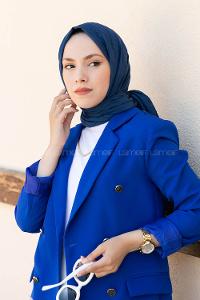Indigo Cotton Fabric Straight Shawl