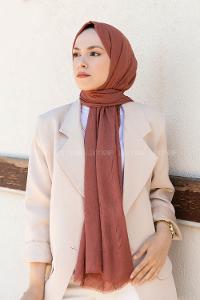 Peach Cotton Fabric Straight Shawl