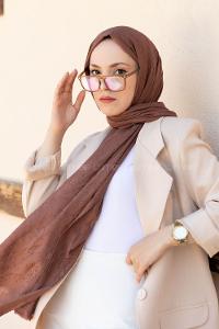 Lamelif Bambu Şal Tozlu Kahve