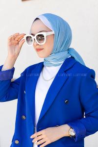 Modalamelif Monogram Şal Turkuaz