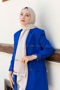 Bone Cotton Fabric Straight Shawl