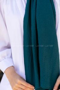 Petrol Blue Cotton Fabric Straight Shawl