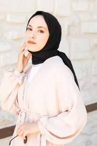 Lamelif Siyah Pamuk Vual Şal