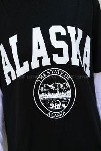 Black Crew Neck Short Arm Cotton Printed T-shirt