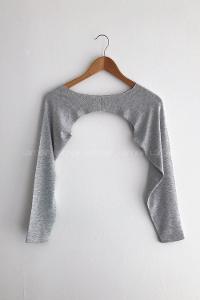 Light Grey Medium Crew Neck Long Arm Unprinted Oversleeve