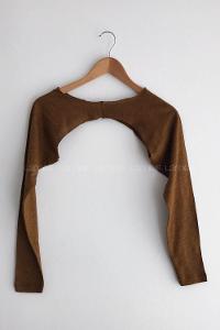 Dark Brown Medium Crew Neck Long Arm Unprinted Oversleeve