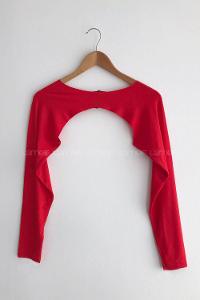 Red Medium Crew Neck Long Arm Unprinted Oversleeve
