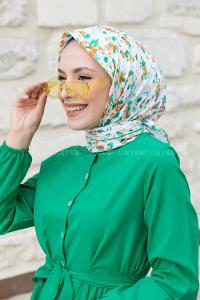 Mint Green Cotton Fabric Straight Shawl